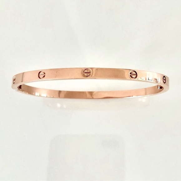 Rose Gold Small Model Love Screw Bangle Bracelet and Screw Driver - Picture 1 of 9